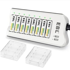 Ebl 4 PILES RECHARGEABLES AAA 1.2V 1100mah EBL - BLANC - Prix pas cher