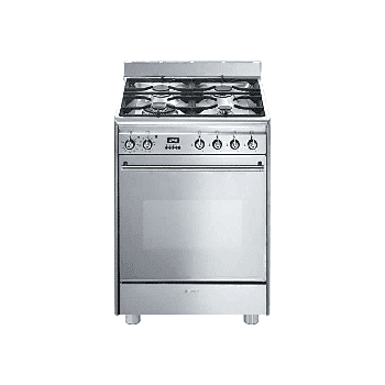 Cuisinière gaz 4 brûleurs + double four - SCG6DOB - Schneider