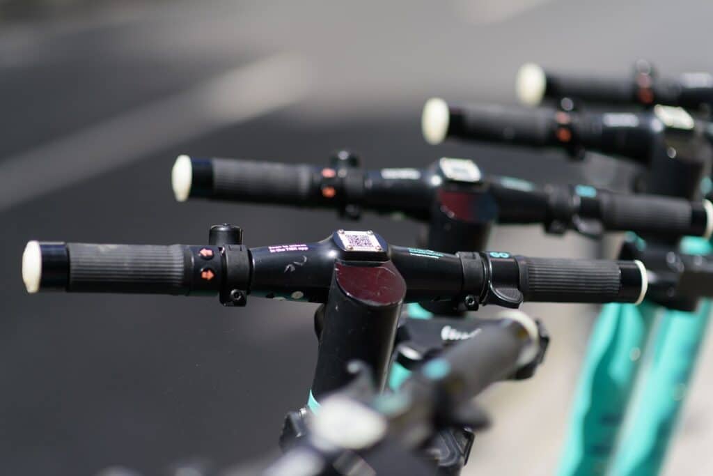 e-scooters, parked scooters, scooters