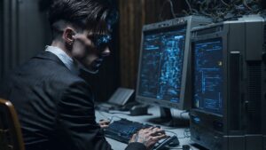 hacker, computer, programming
