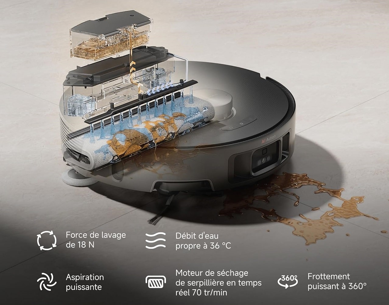 Robot aspirateur laveur Mova Z50 Ultra