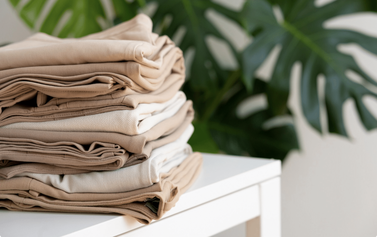Une pile de linge.