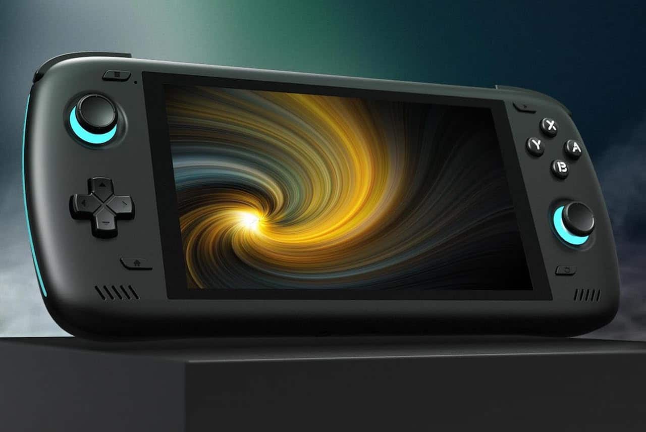 Une console de jeu portable.