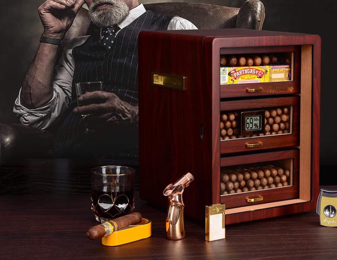 Une cave à cigare.