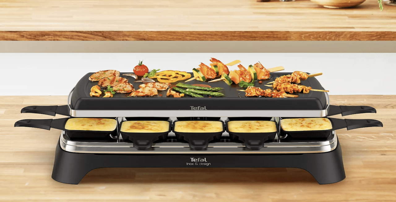 Un appareil à raclette de la marque Tefal.