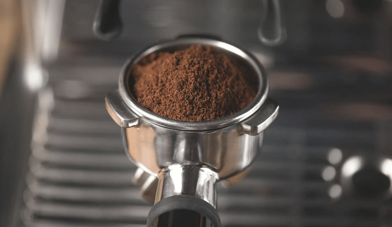 Zoom sur du café moulu.