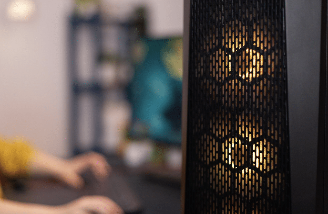 Zoom sur un boîtier PC.