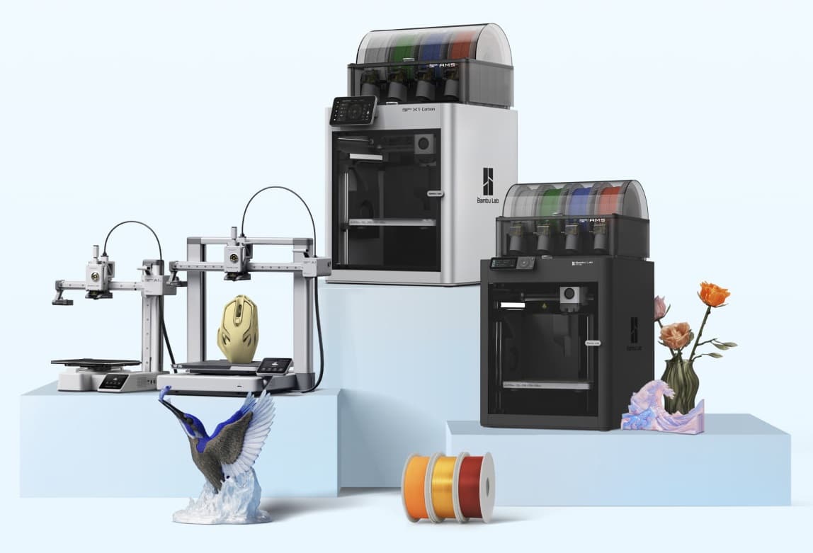 Plusieurs imprimantes 3D de la marque Bambu Lab