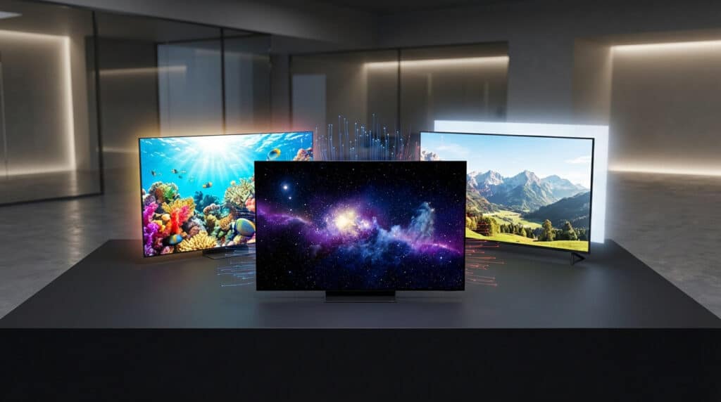 Comparaison des différentes technologies d'écran : LED, OLED, QLED, Mini-LED, Micro-LED