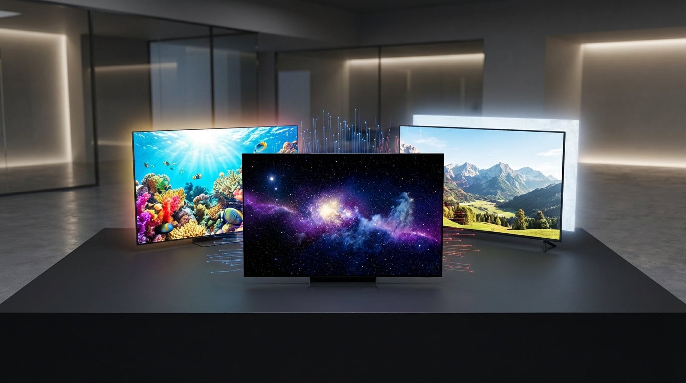 Comparaison des différentes technologies d'écran : LED, OLED, QLED, Mini-LED, Micro-LED