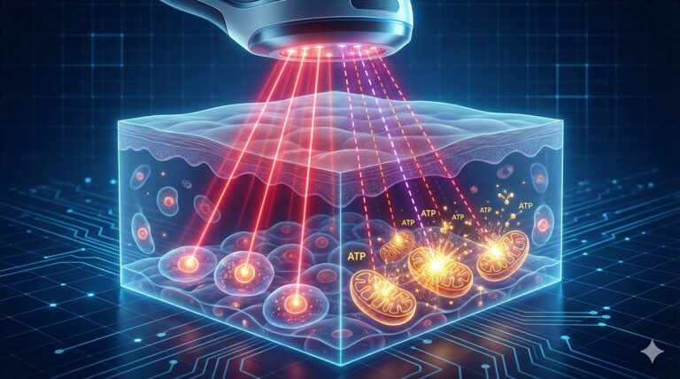 Image illustrant le fonctionnement de la photobiomodulation
