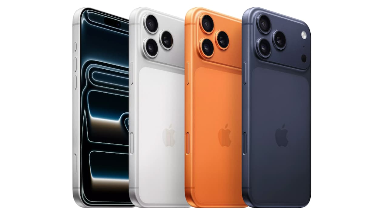 L'Iphone 17 Pro Max de chez Apple dans les différents coloris.