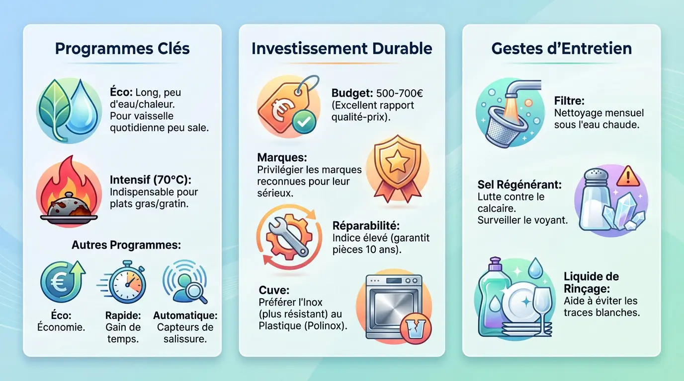 Infographie lave vaisselle durable