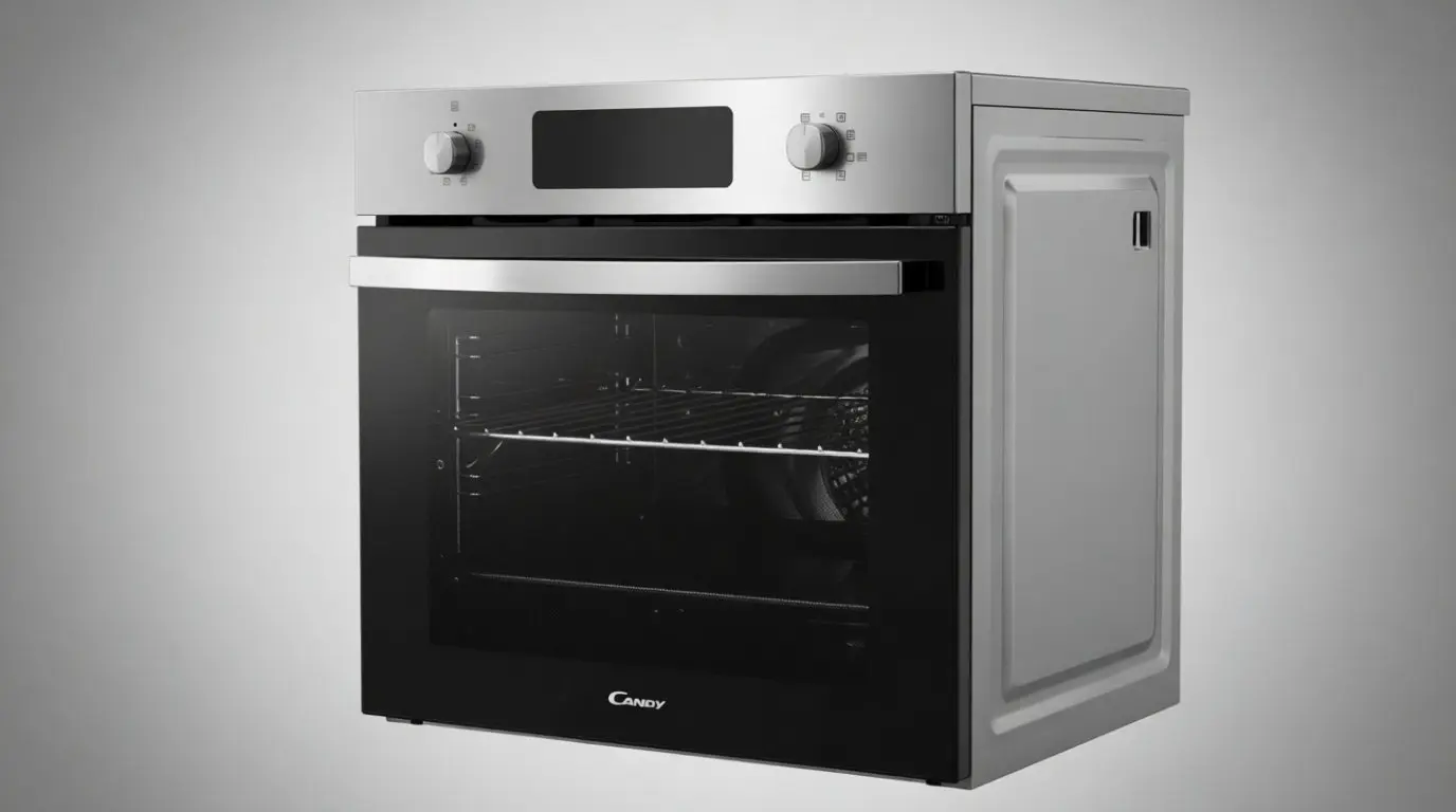 Cuisinière encastrable noire et inox Candy