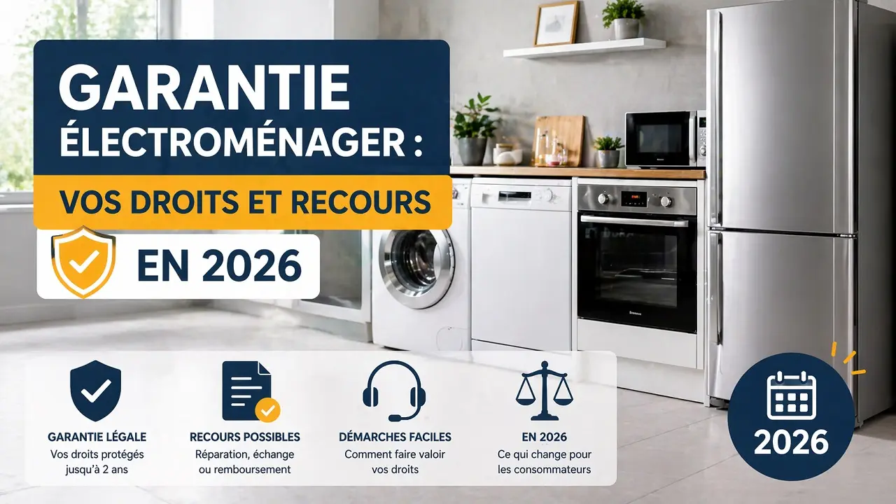 Image illustrant les droits et recours de la garantie de 2 ans sur l'électroménager