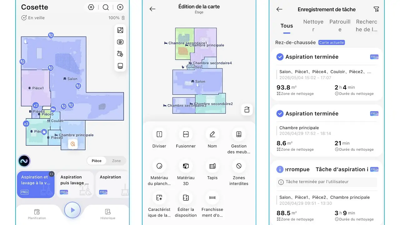 Application mobile NarMind Pro 2 du Narwal Flow 2