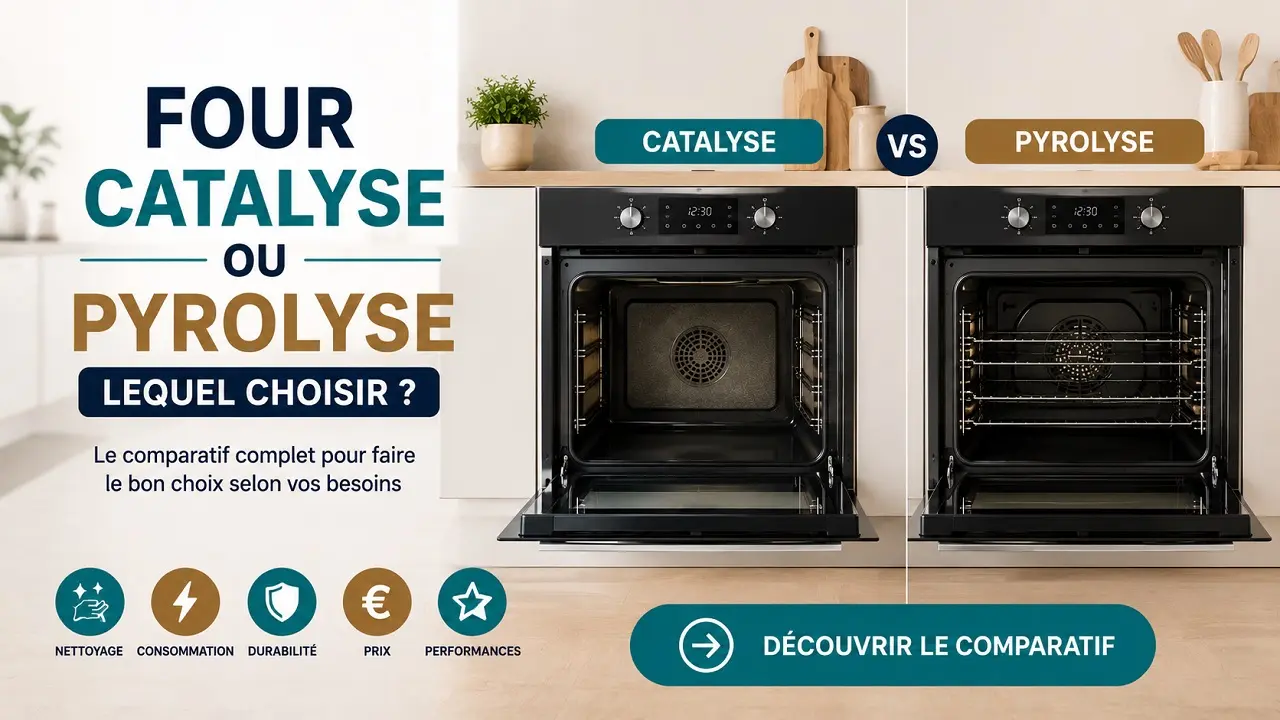 2 fours l'un à côté de l'autre pour illustrer le match entre four à catalyse et four à pyrolyse