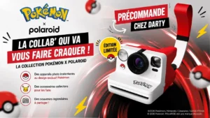 Appareil photo instantané Pokémon x Polaroid en édition limitée, disponible en précommande chez Darty.