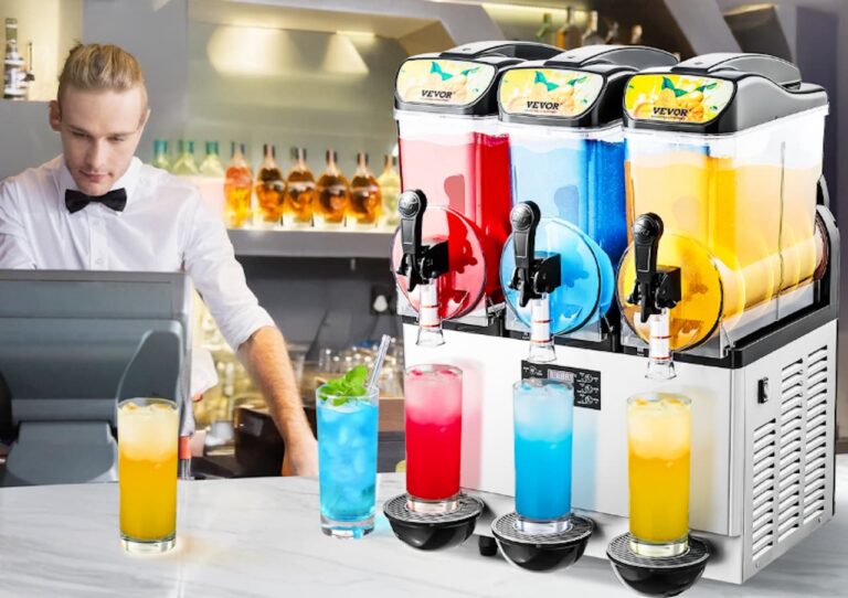 Zoom sur une machine à granita de la marque Vevor.