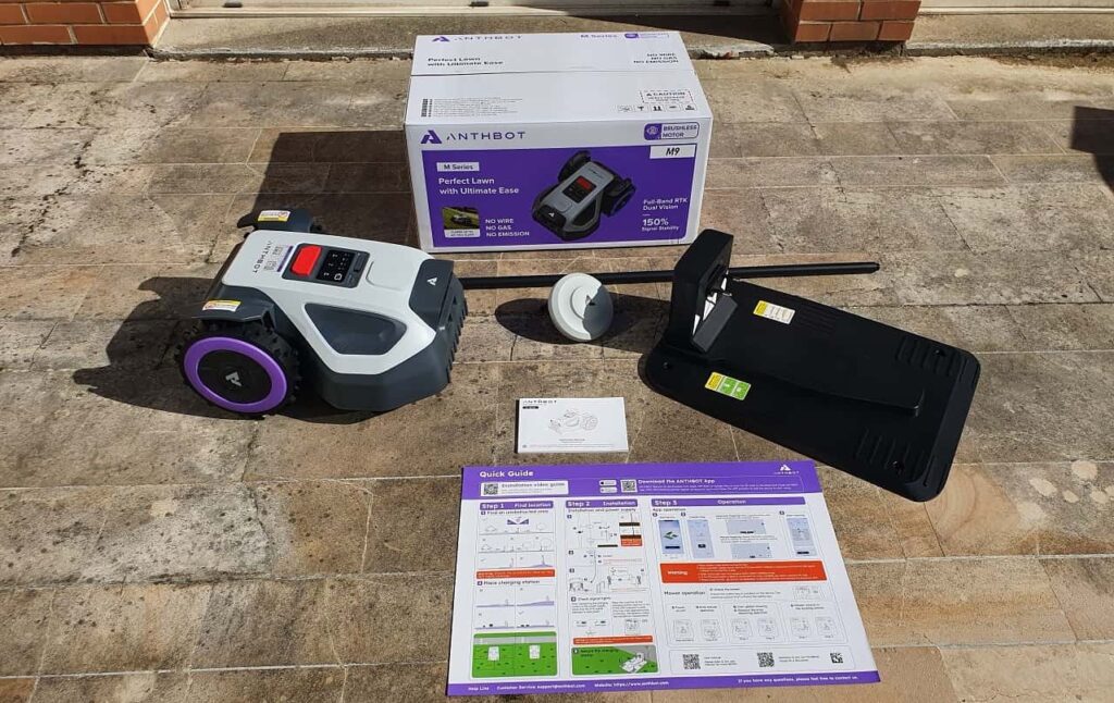 unboxing anthbot m9 robot tondeuse