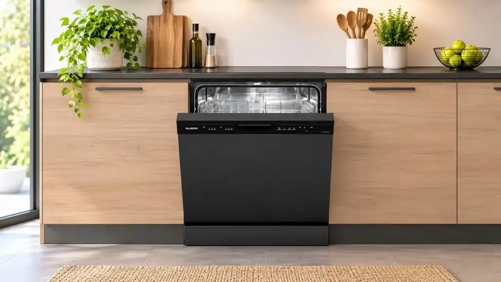 Le lave-vaisselle 12 couverts Valberg 12S47 à moins de 200€ dans une cuisine moderne