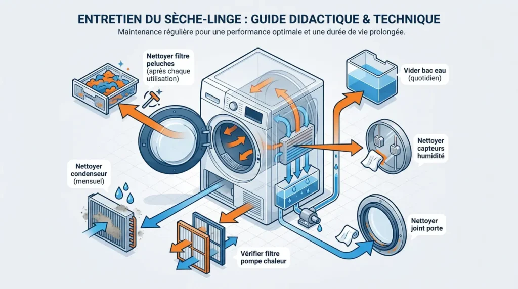 Guide d'entretien complet du sèche-linge